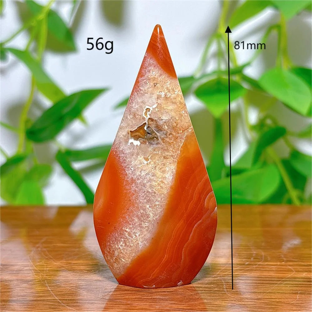 Carnelian Free Form Crystal Natural Stone Quartz