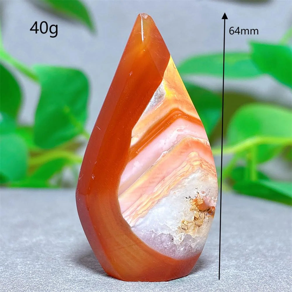 Carnelian Free Form Crystal Natural Stone Quartz