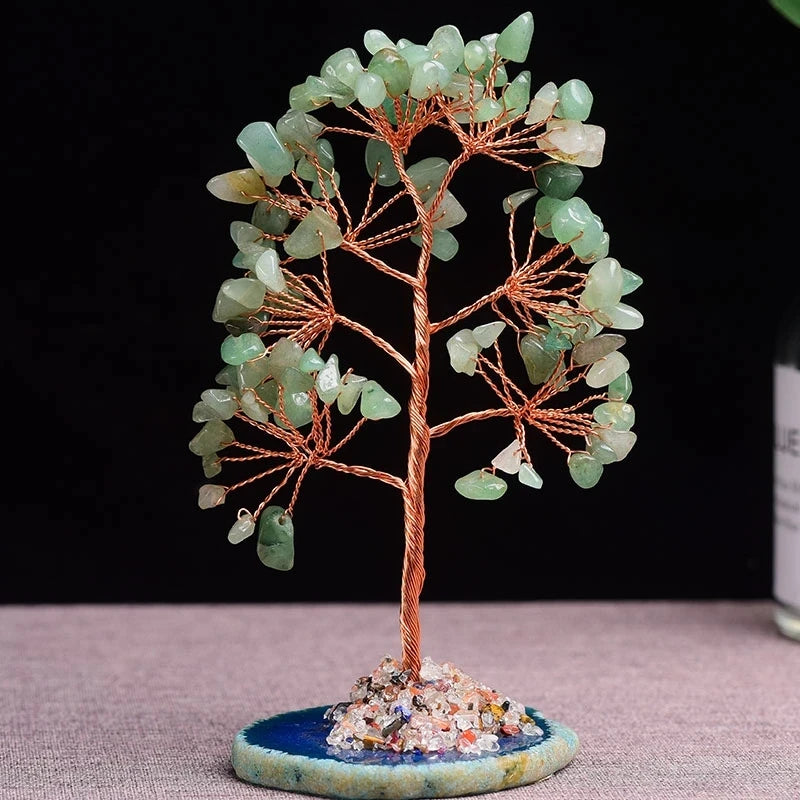 Super Mini Crystal Money Tree Copper and Healing Gemstone