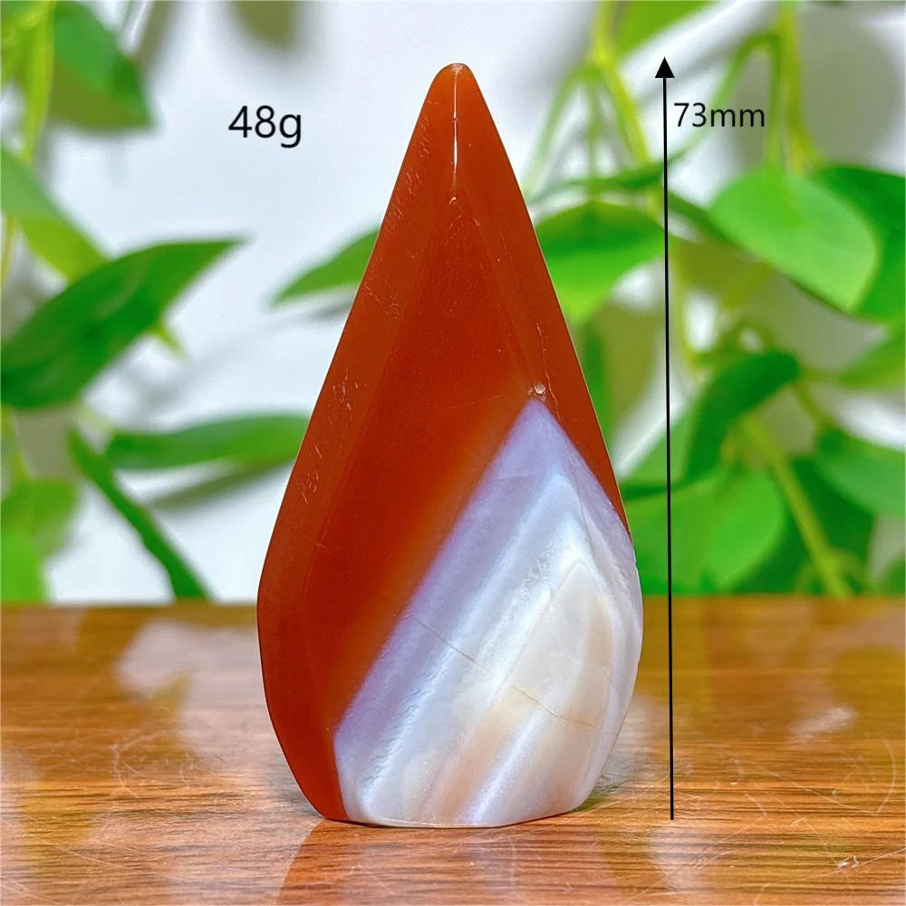 Carnelian Free Form Crystal Natural Stone Quartz