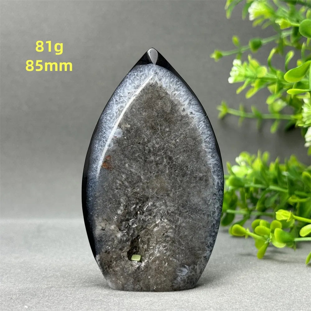 Natural Black Onyx Free Form Geode