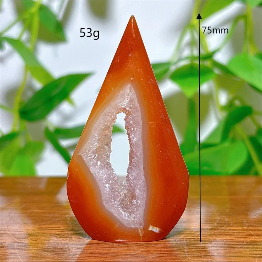 Carnelian Free Form Crystal Natural Stone Quartz