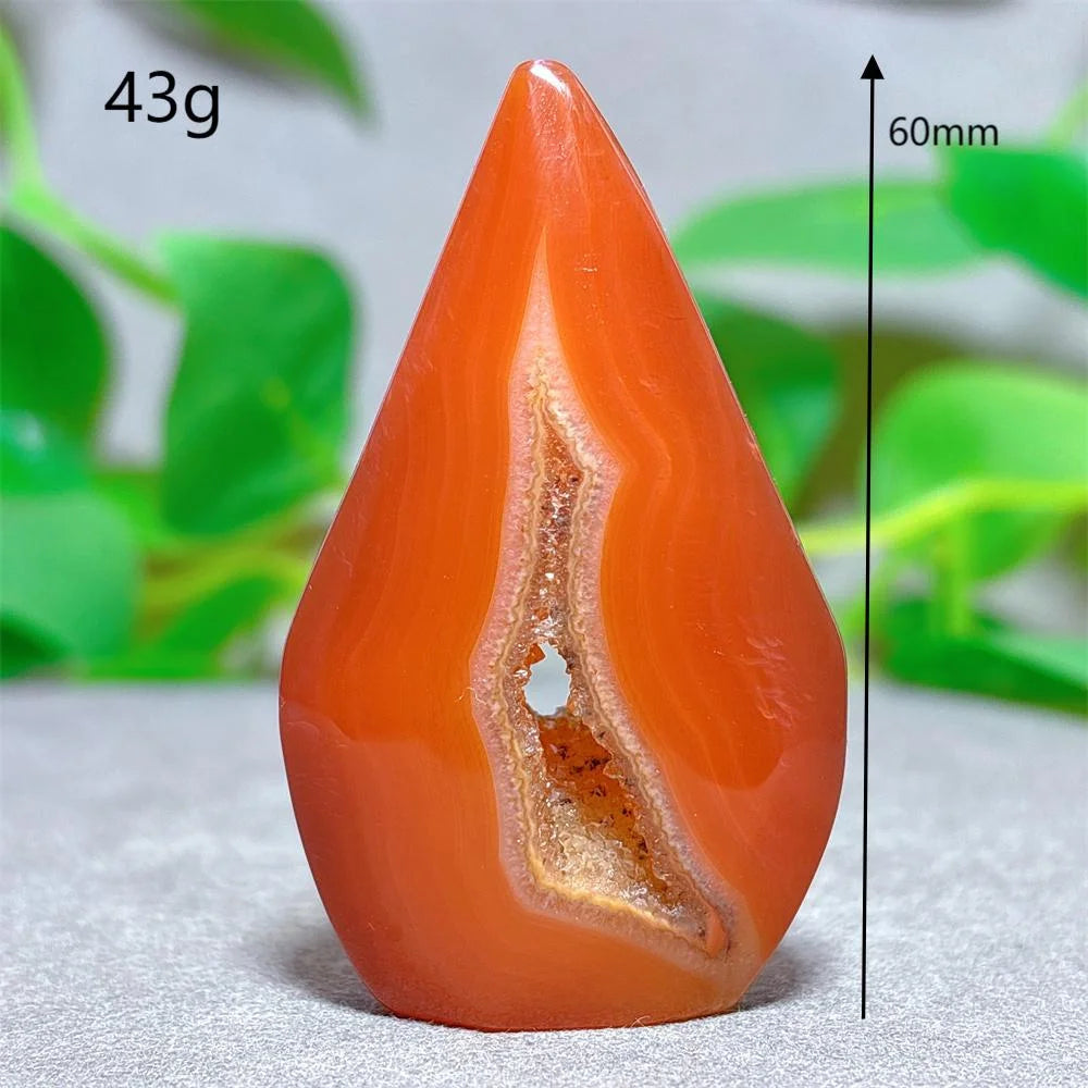 Carnelian Free Form Crystal Natural Stone Quartz