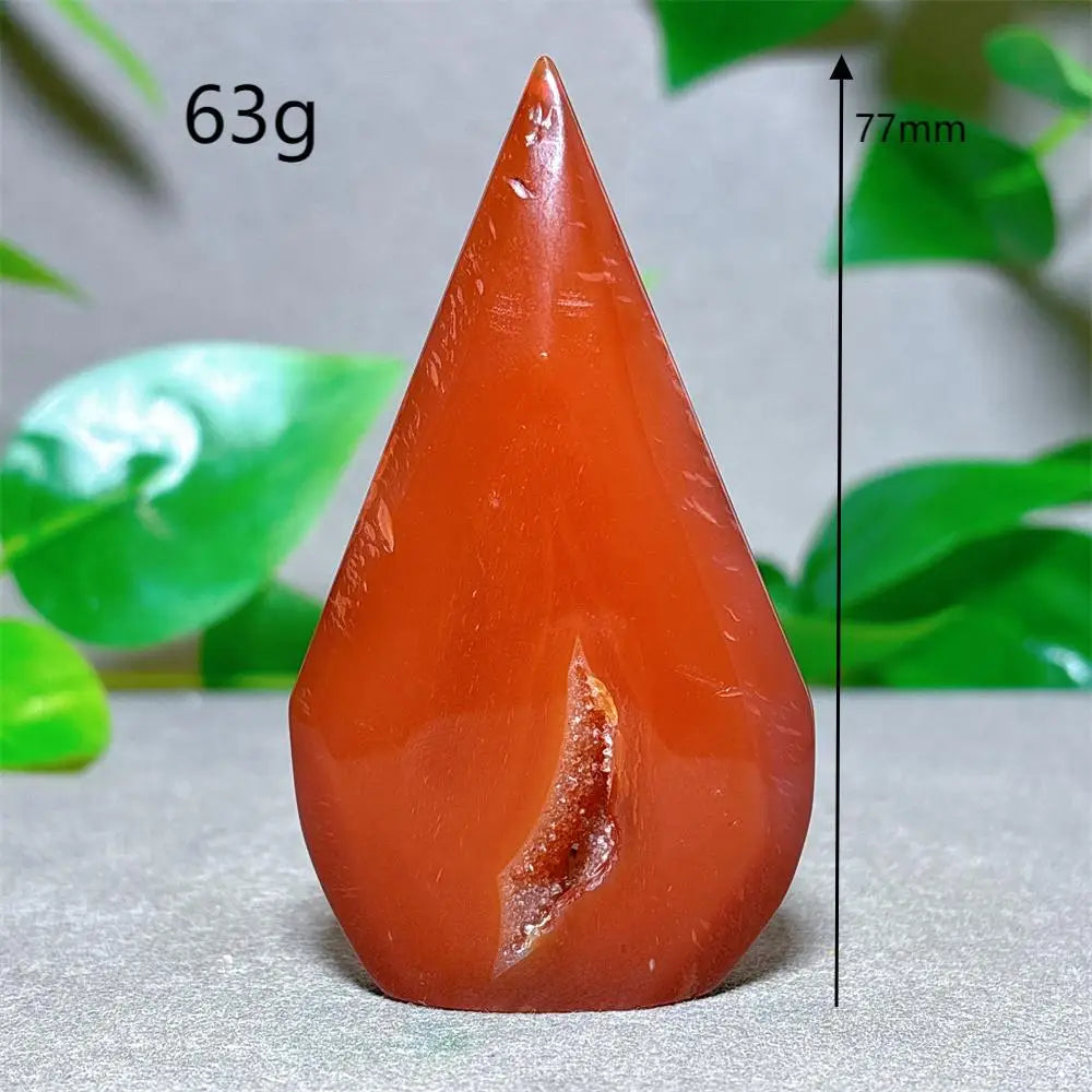 Carnelian Free Form Crystal Natural Stone Quartz