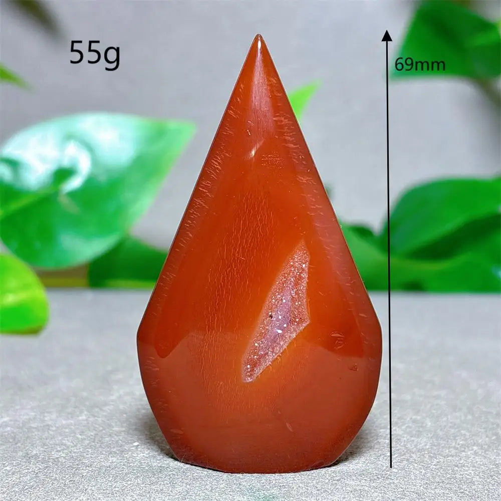 Carnelian Free Form Crystal Natural Stone Quartz