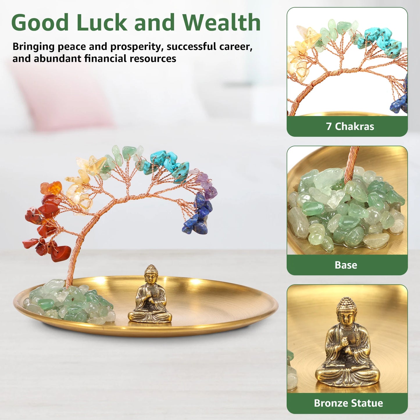 Tree and Buddha Decor Crystal