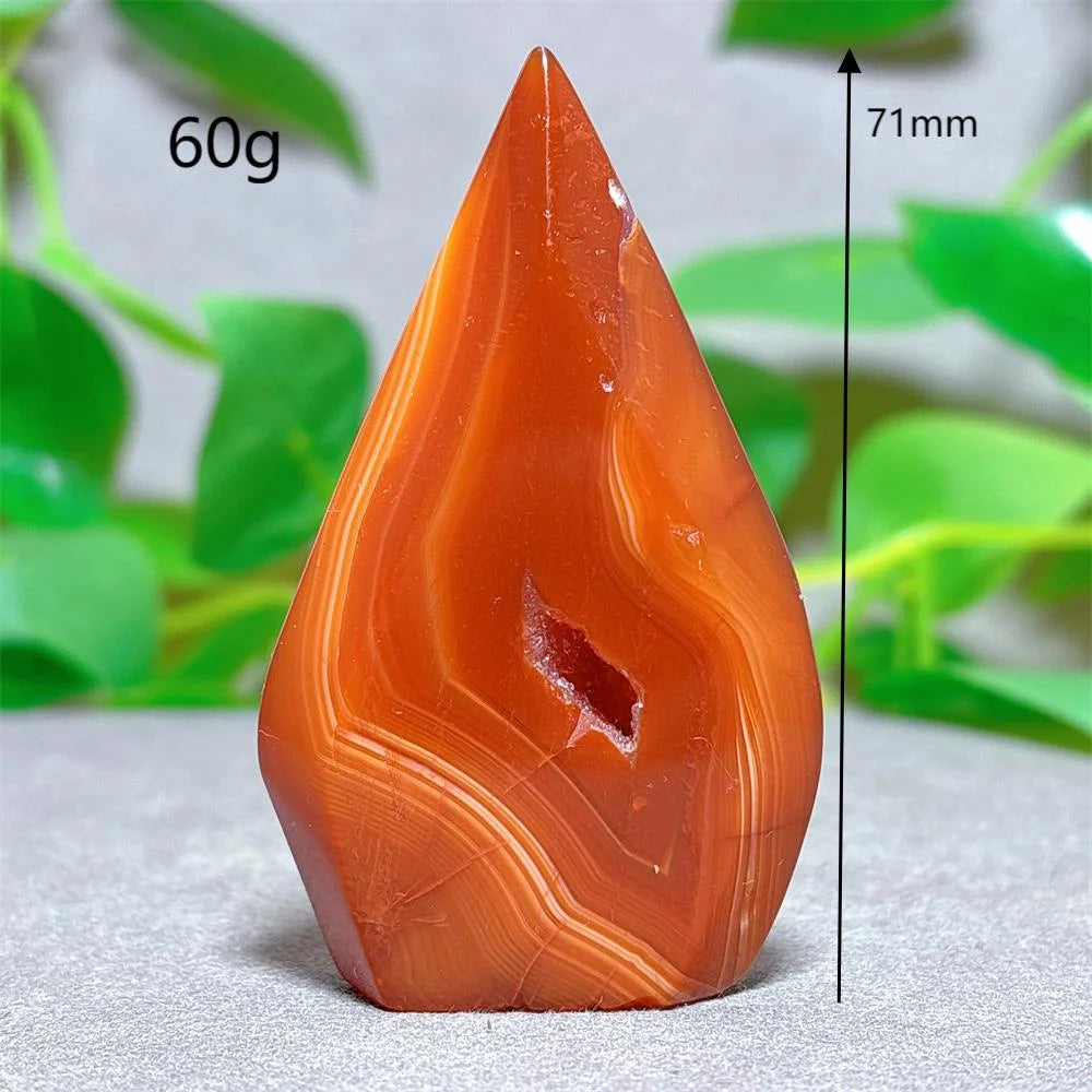 Carnelian Free Form Crystal Natural Stone Quartz