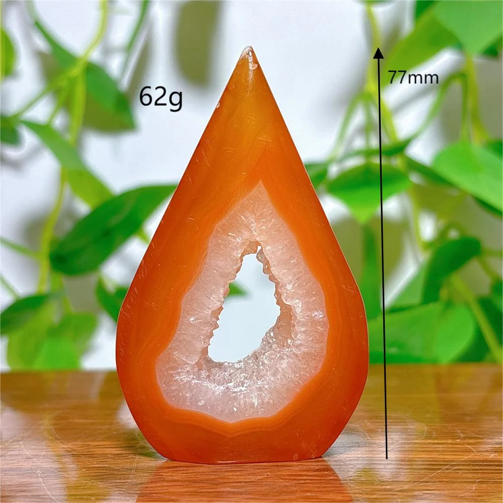 Carnelian Free Form Crystal Natural Stone Quartz