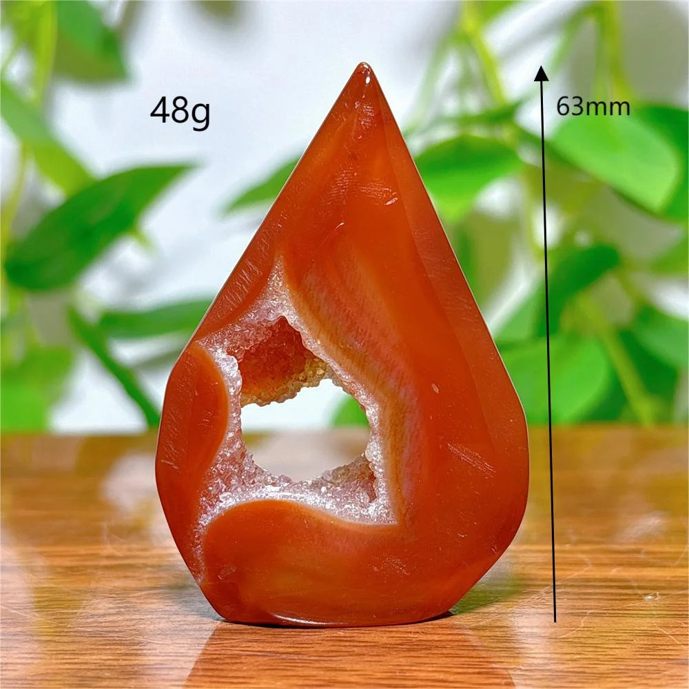 Carnelian Free Form Crystal Natural Stone Quartz