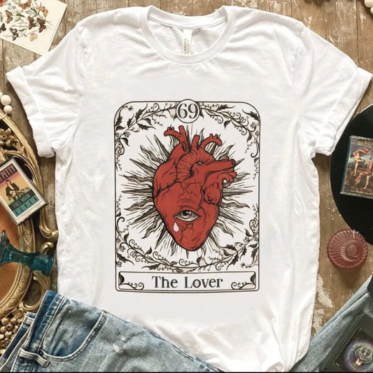 The Heart Custom Tarot Card Cotton T-shirt