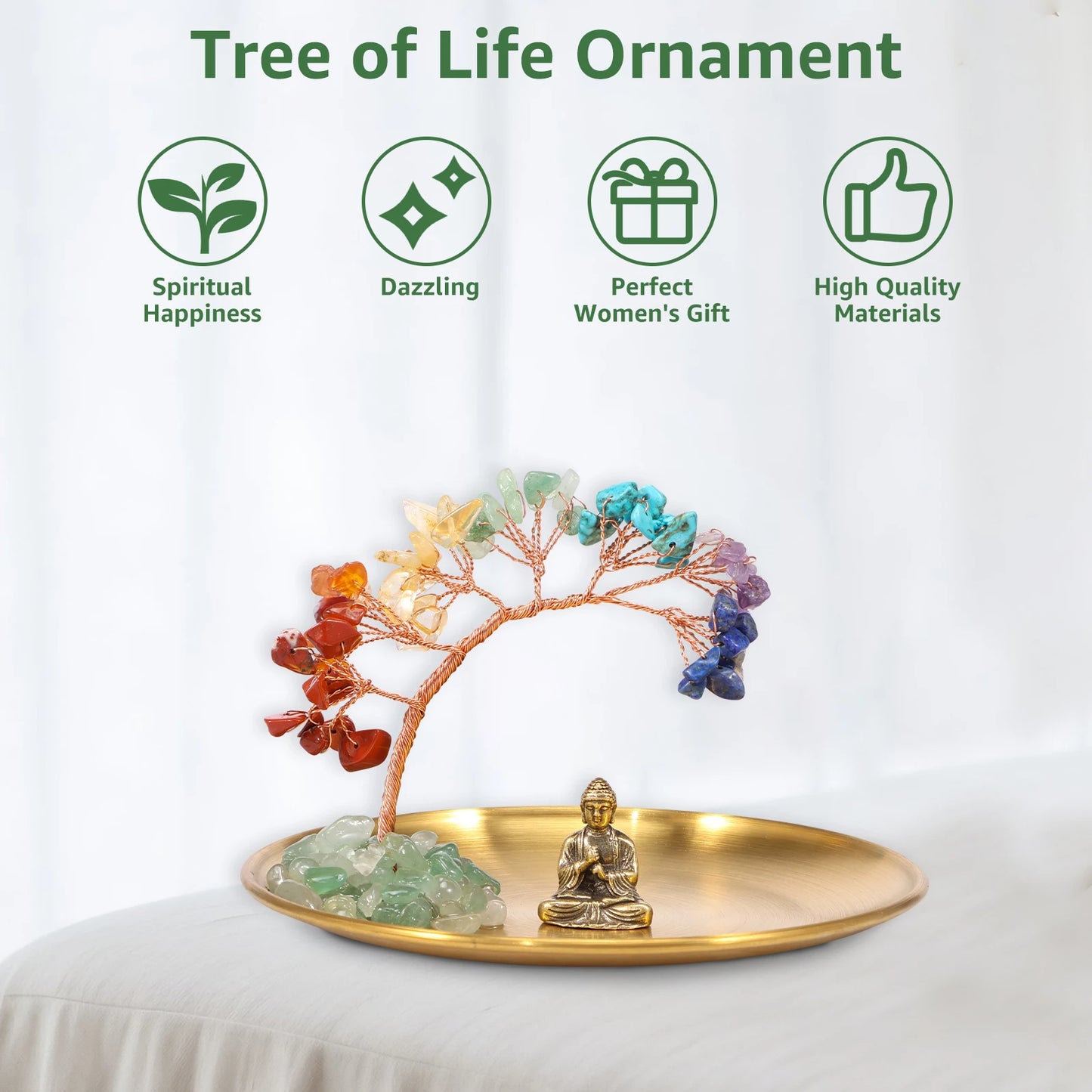 Tree and Buddha Decor Crystal