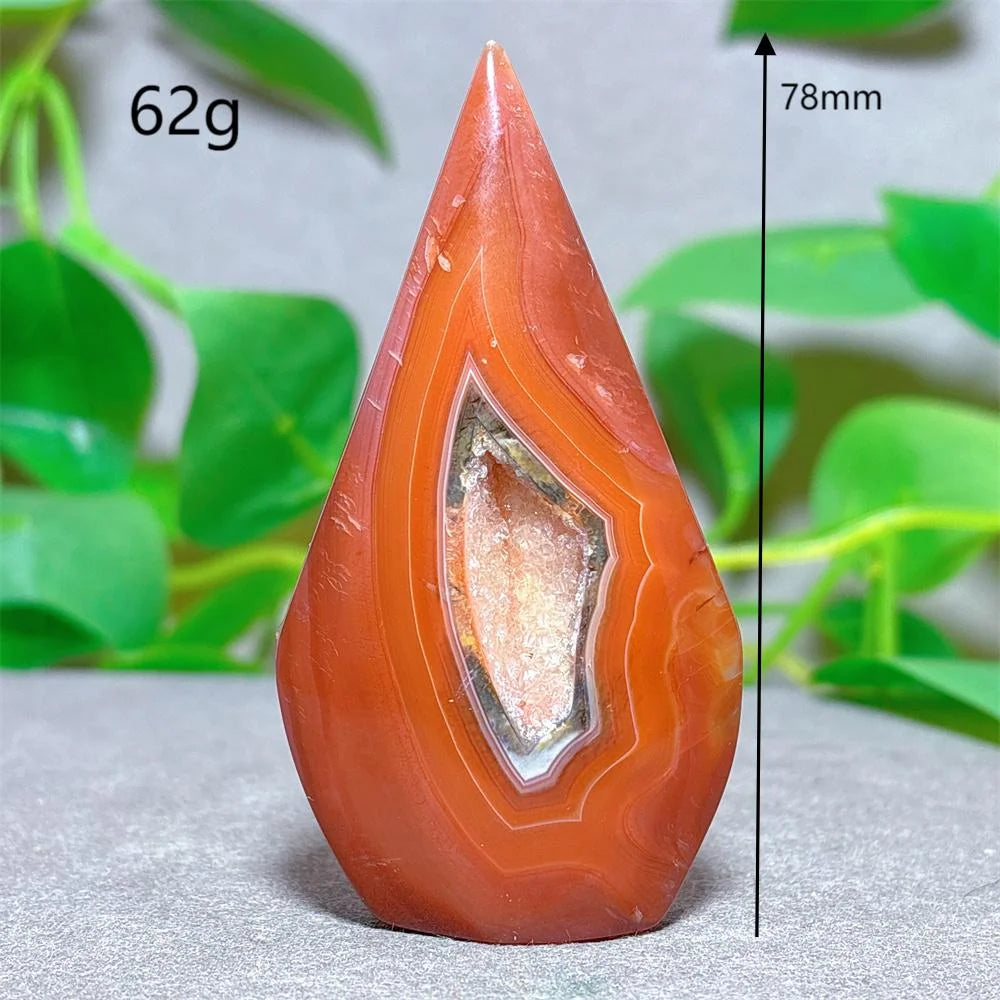 Carnelian Free Form Crystal Natural Stone Quartz