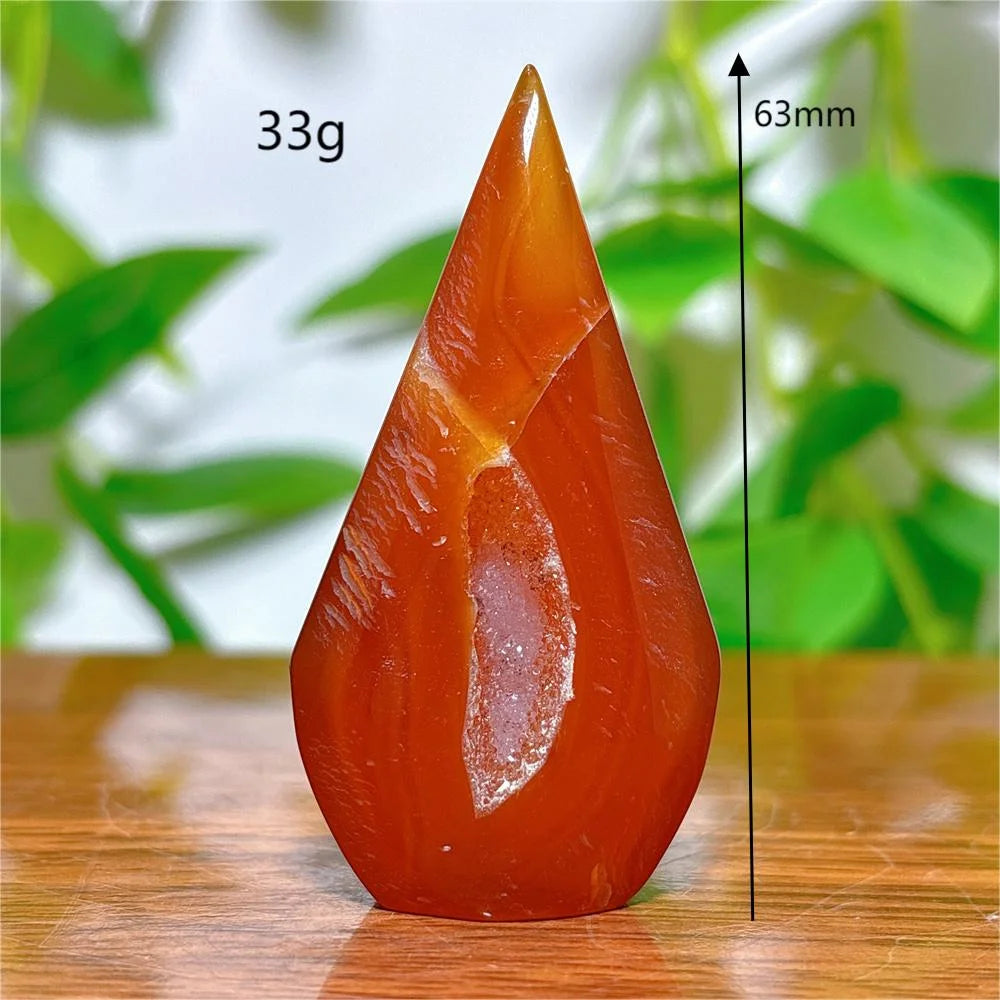 Carnelian Free Form Crystal Natural Stone Quartz