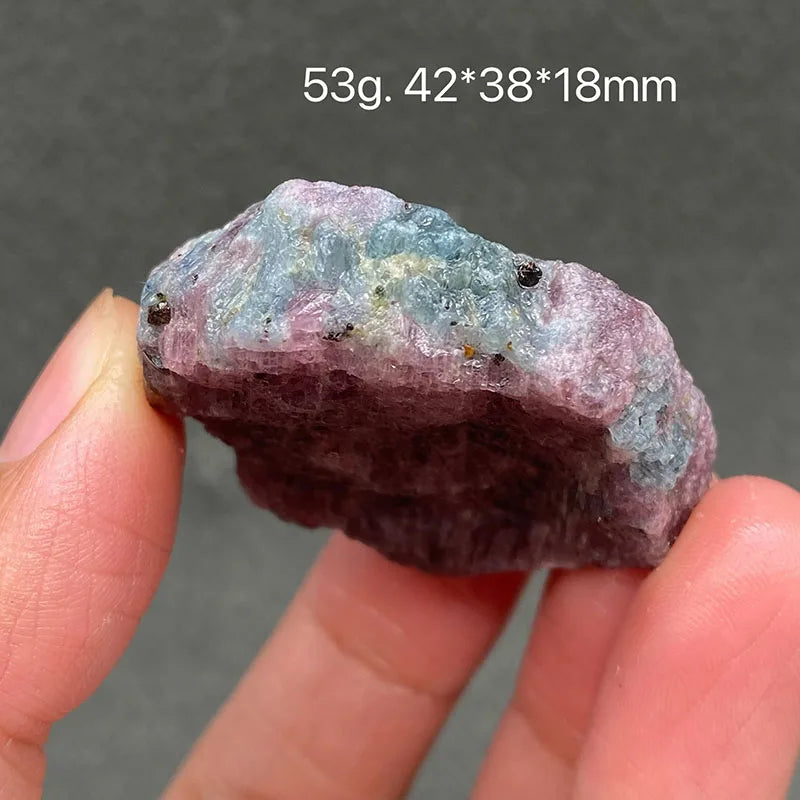 100% Rare Natural Ruby and Aquamarine Crystals