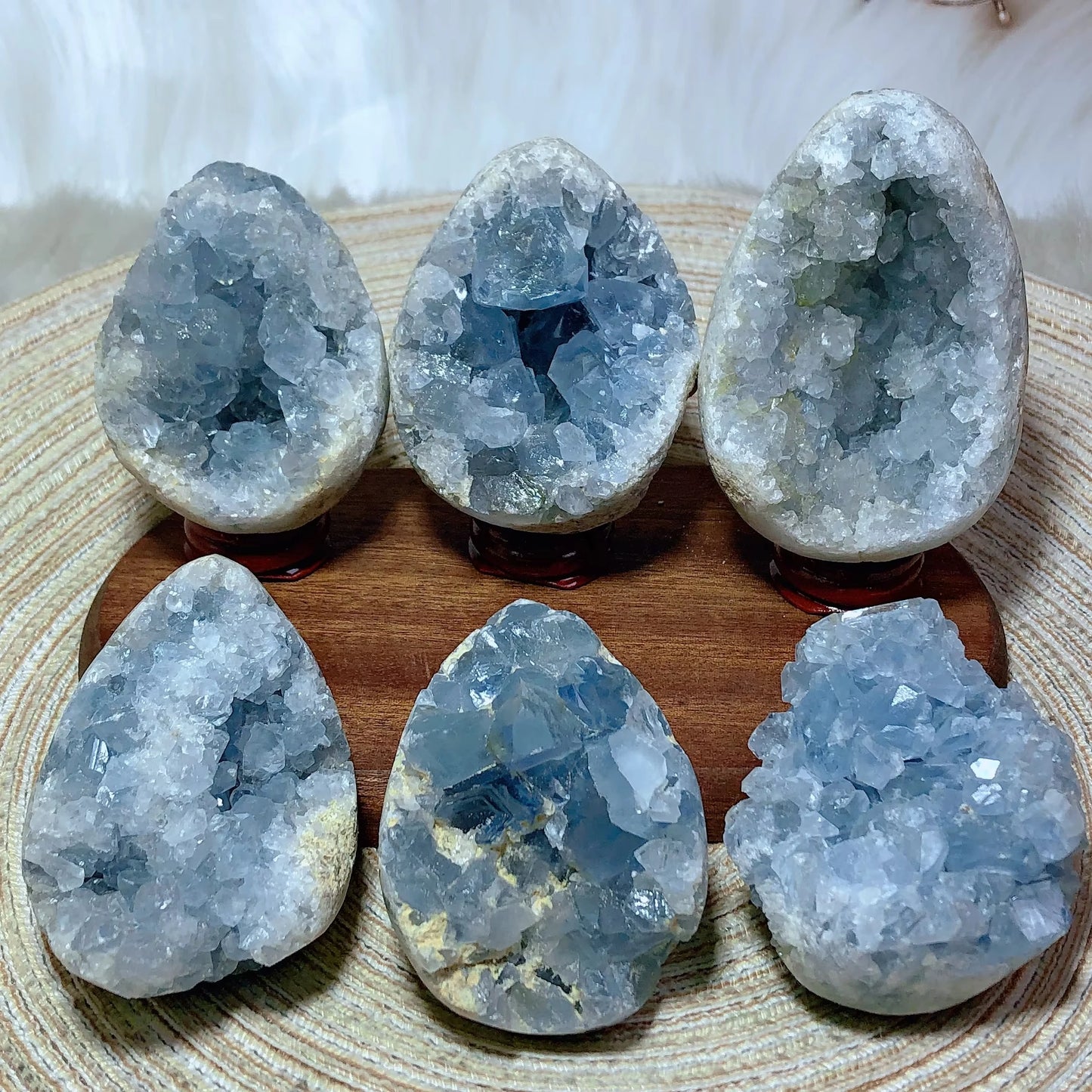 Natural Crystal Blue Celestite