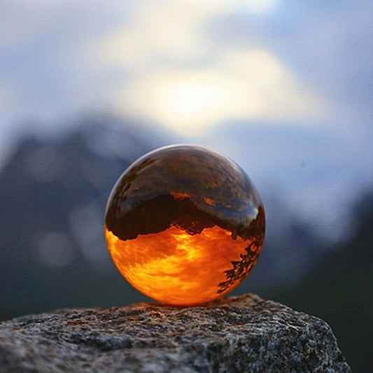 30mm-100mm Amber Crystal Ball