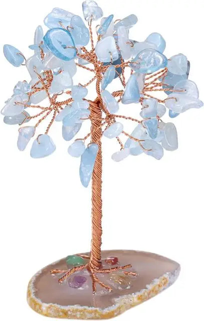 Super Mini Crystal Money Tree Copper and Healing Gemstone