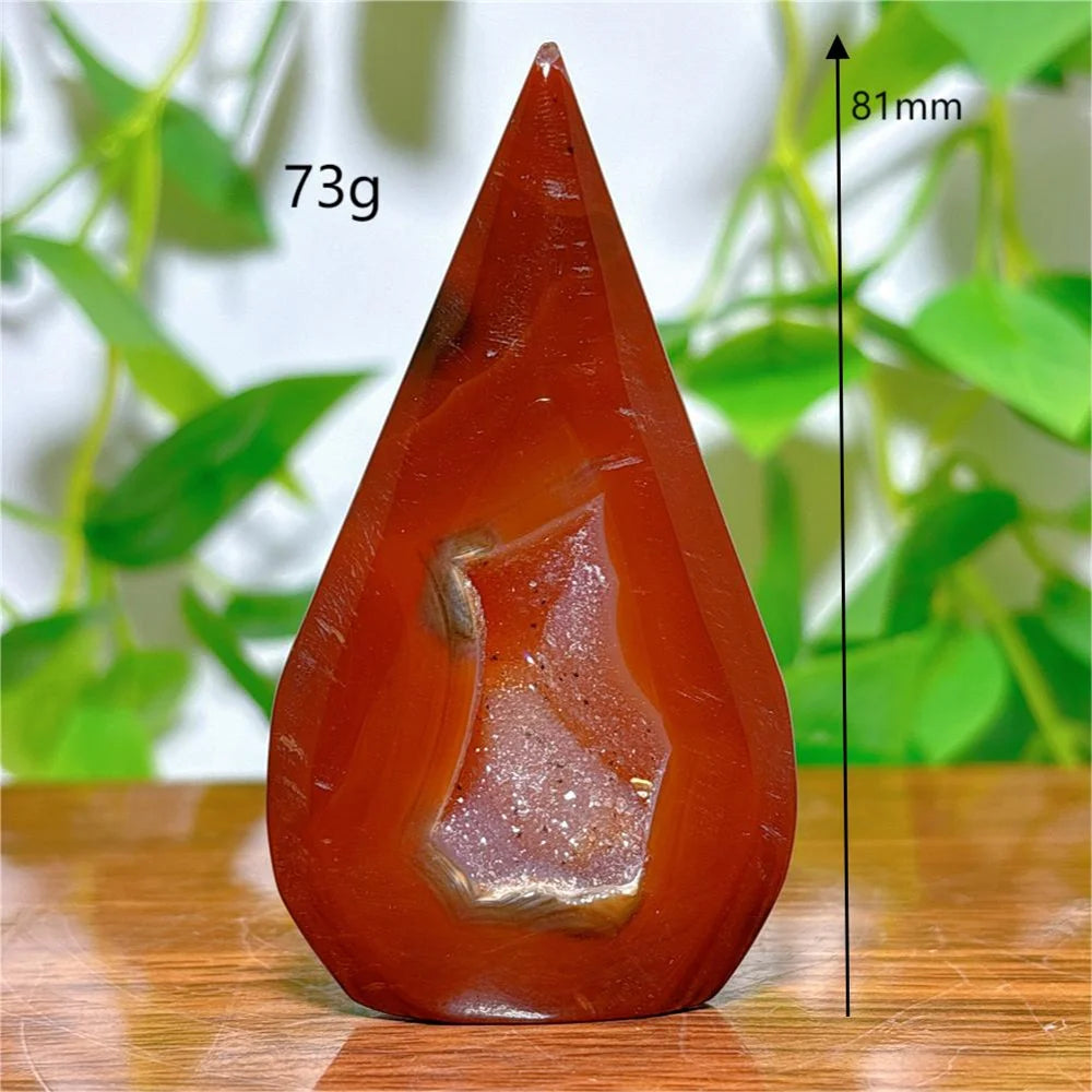 Carnelian Free Form Crystal Natural Stone Quartz