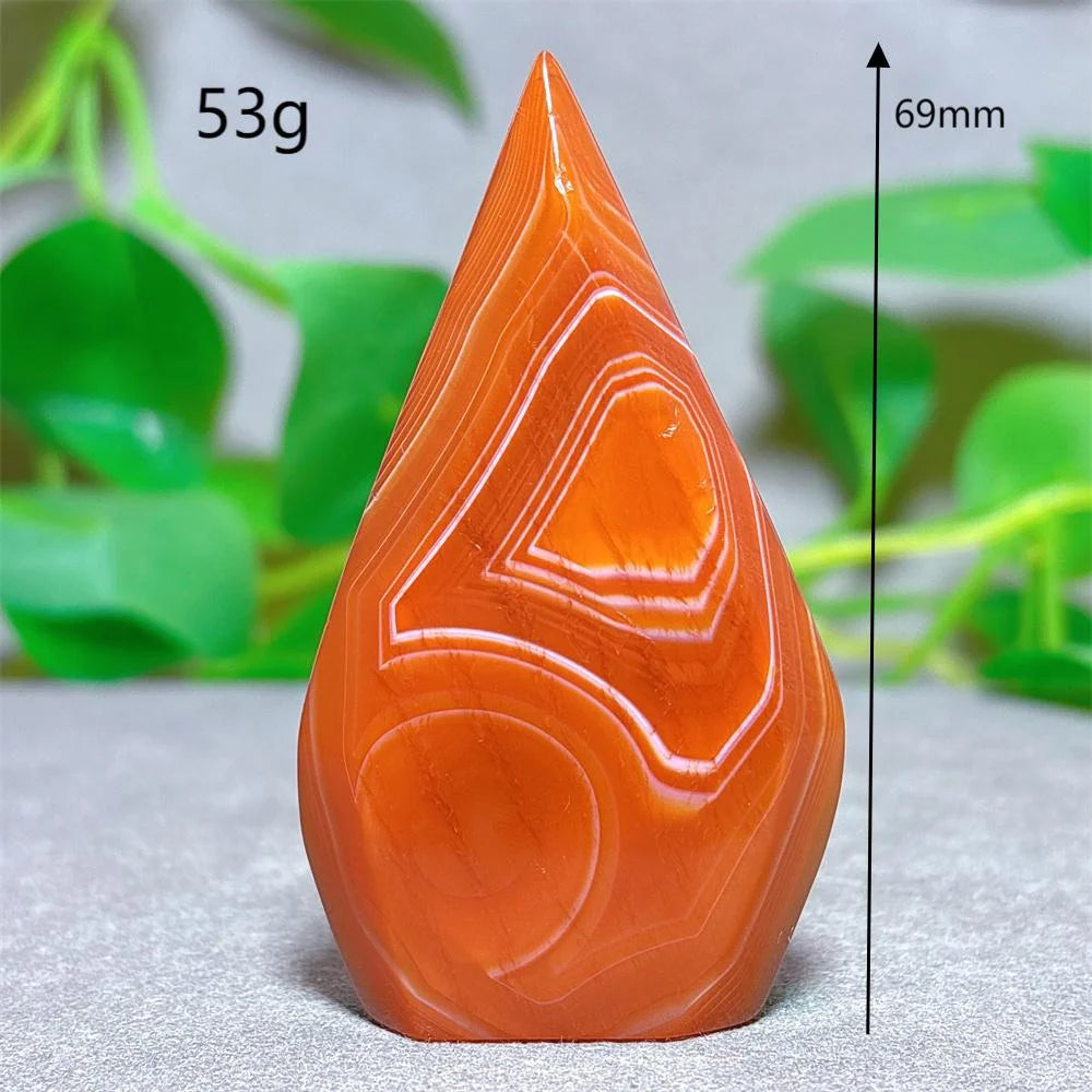 Carnelian Free Form Crystal Natural Stone Quartz