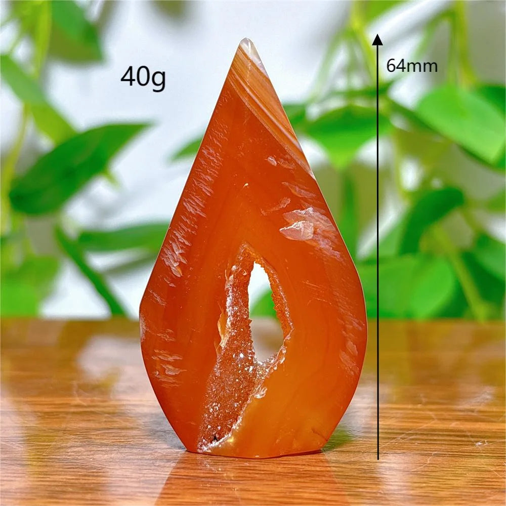 Carnelian Free Form Crystal Natural Stone Quartz