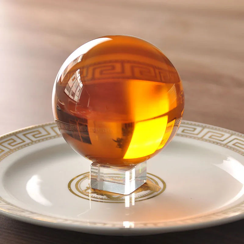 30mm-100mm Amber Crystal Ball