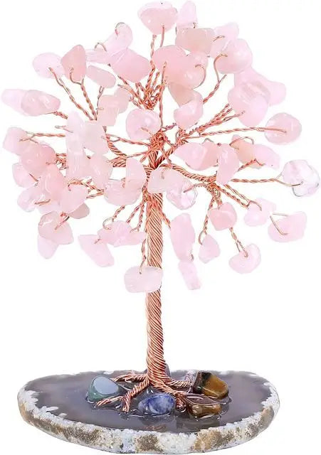 Super Mini Crystal Money Tree Copper and Healing Gemstone