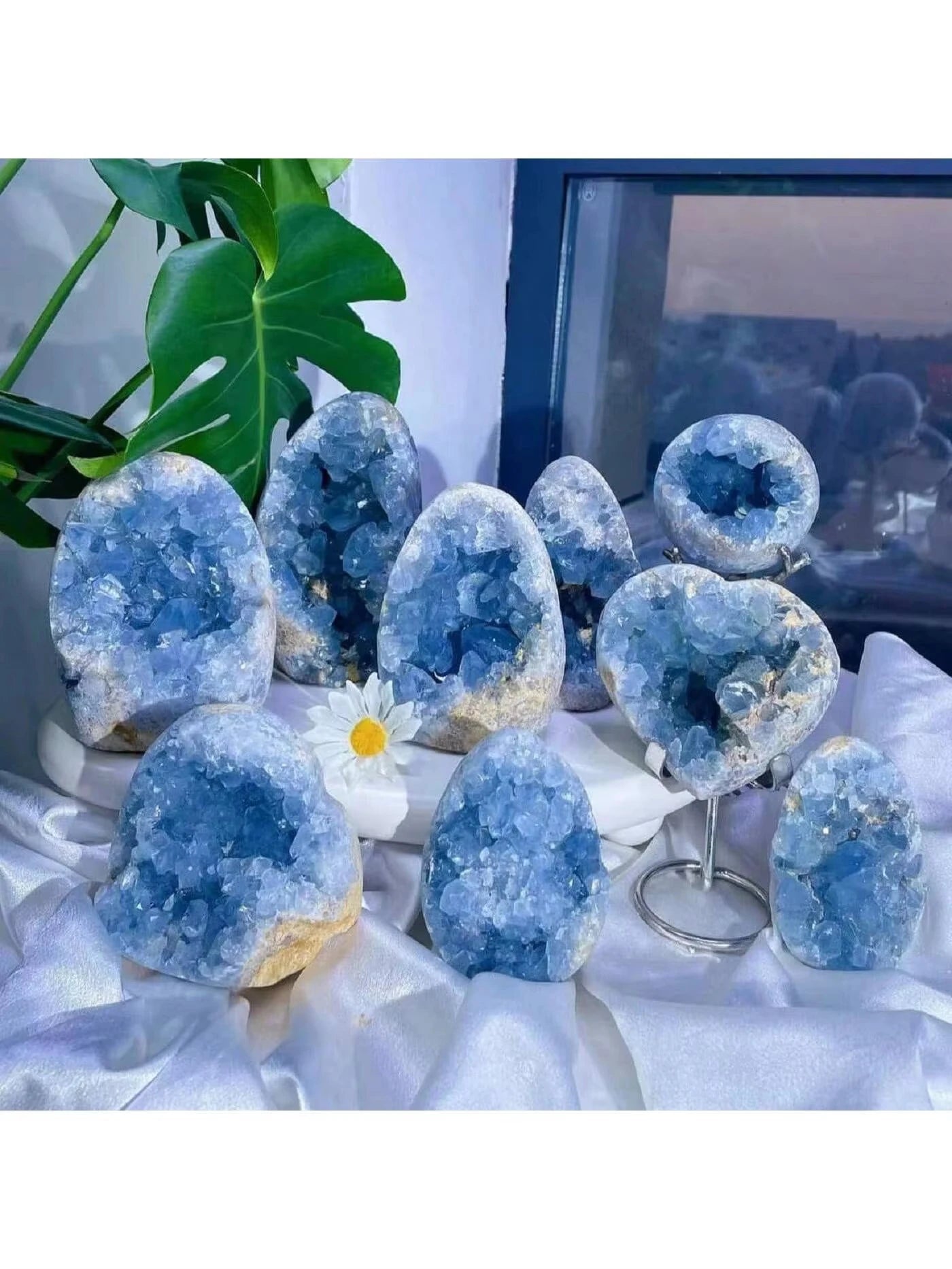 Natural Crystal Blue Celestite