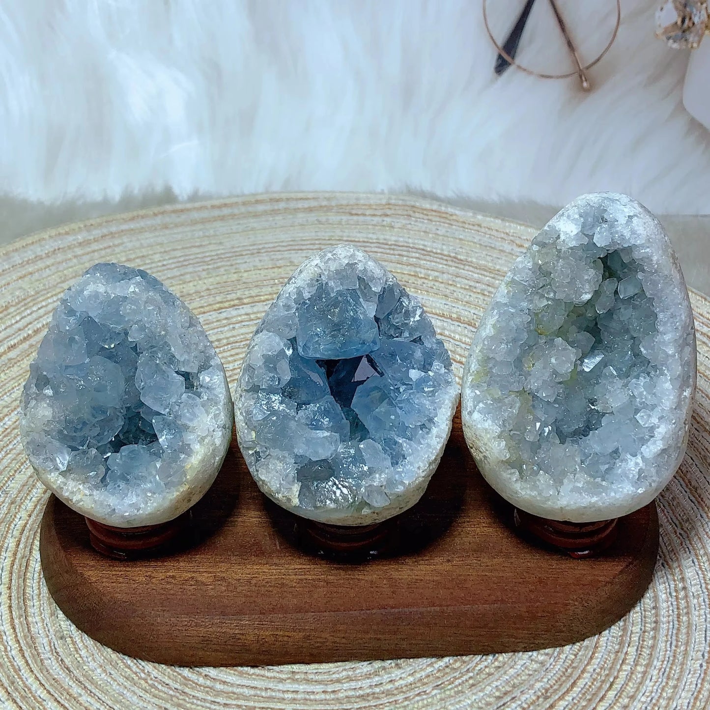 Natural Crystal Blue Celestite