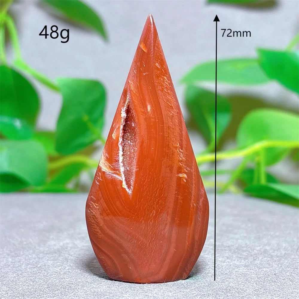 Carnelian Free Form Crystal Natural Stone Quartz