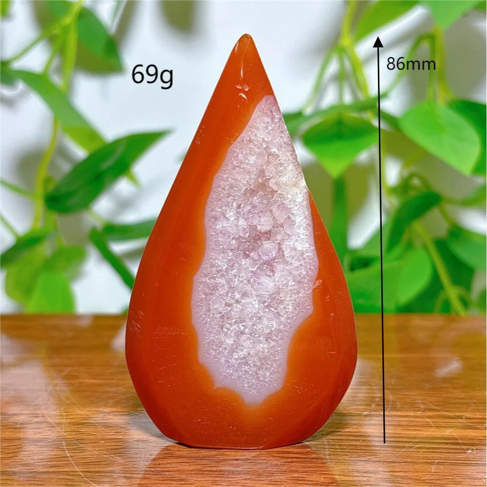 Carnelian Free Form Crystal Natural Stone Quartz