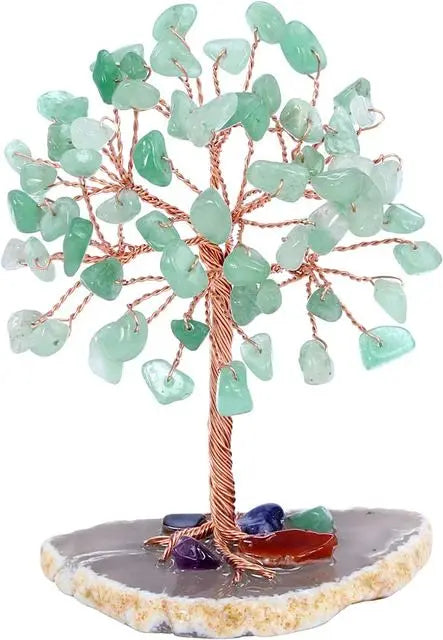 Super Mini Crystal Money Tree Copper and Healing Gemstone