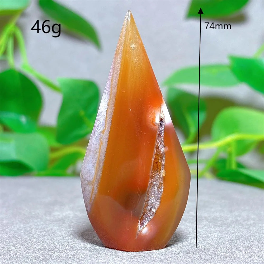 Carnelian Free Form Crystal Natural Stone Quartz