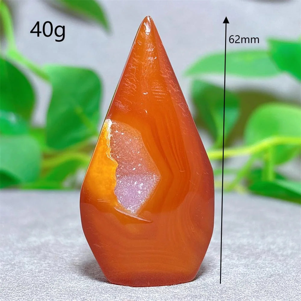 Carnelian Free Form Crystal Natural Stone Quartz