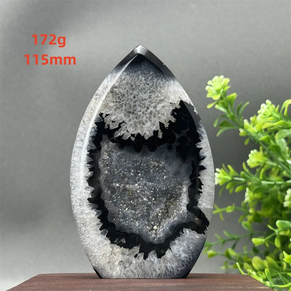 Natural Black Onyx Free Form Geode