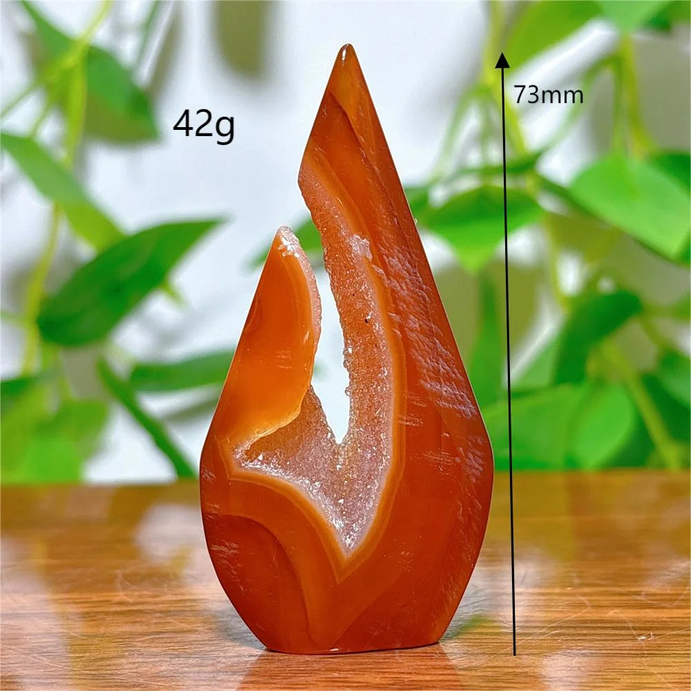 Carnelian Free Form Crystal Natural Stone Quartz