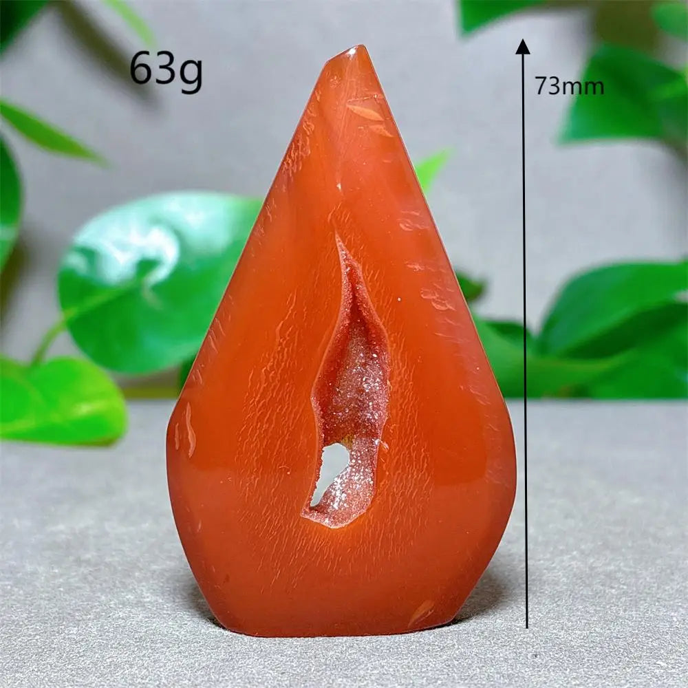 Carnelian Free Form Crystal Natural Stone Quartz