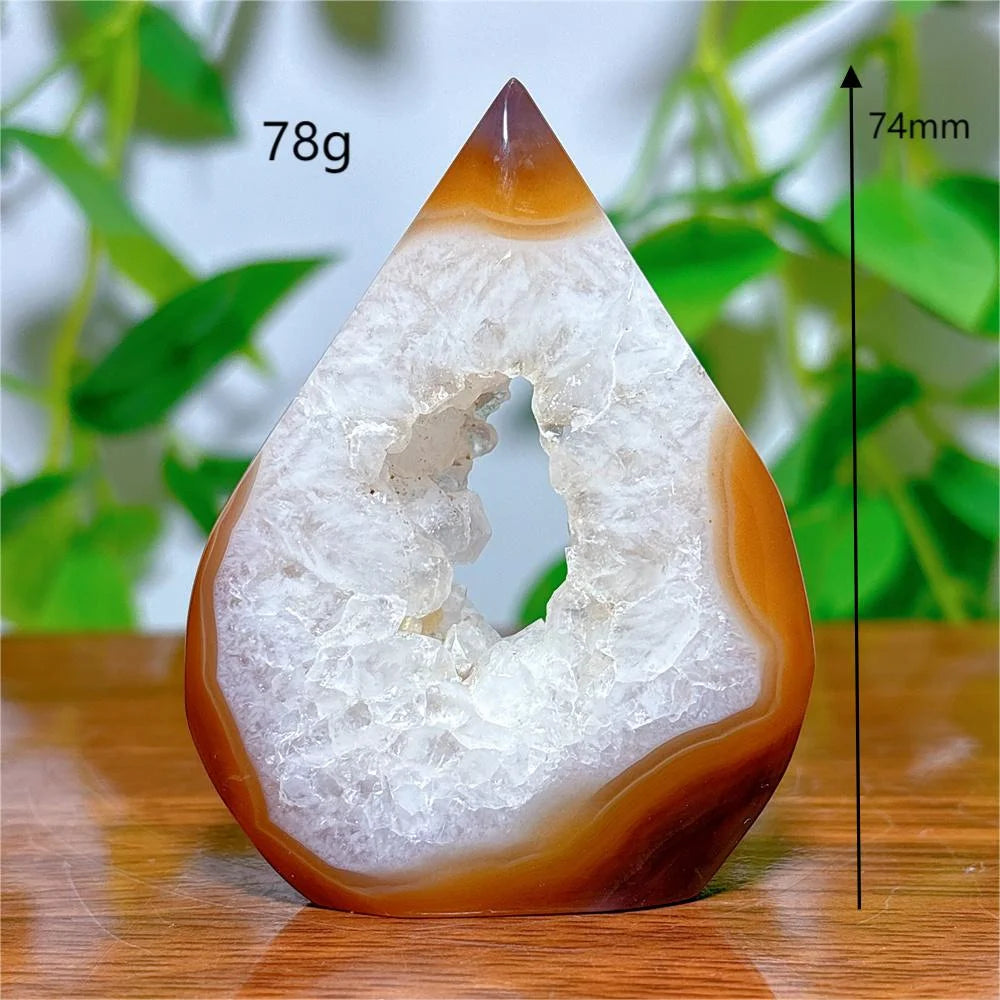 Carnelian Free Form Crystal Natural Stone Quartz