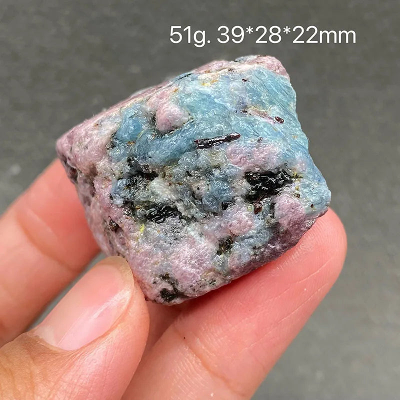 100% Rare Natural Ruby and Aquamarine Crystals