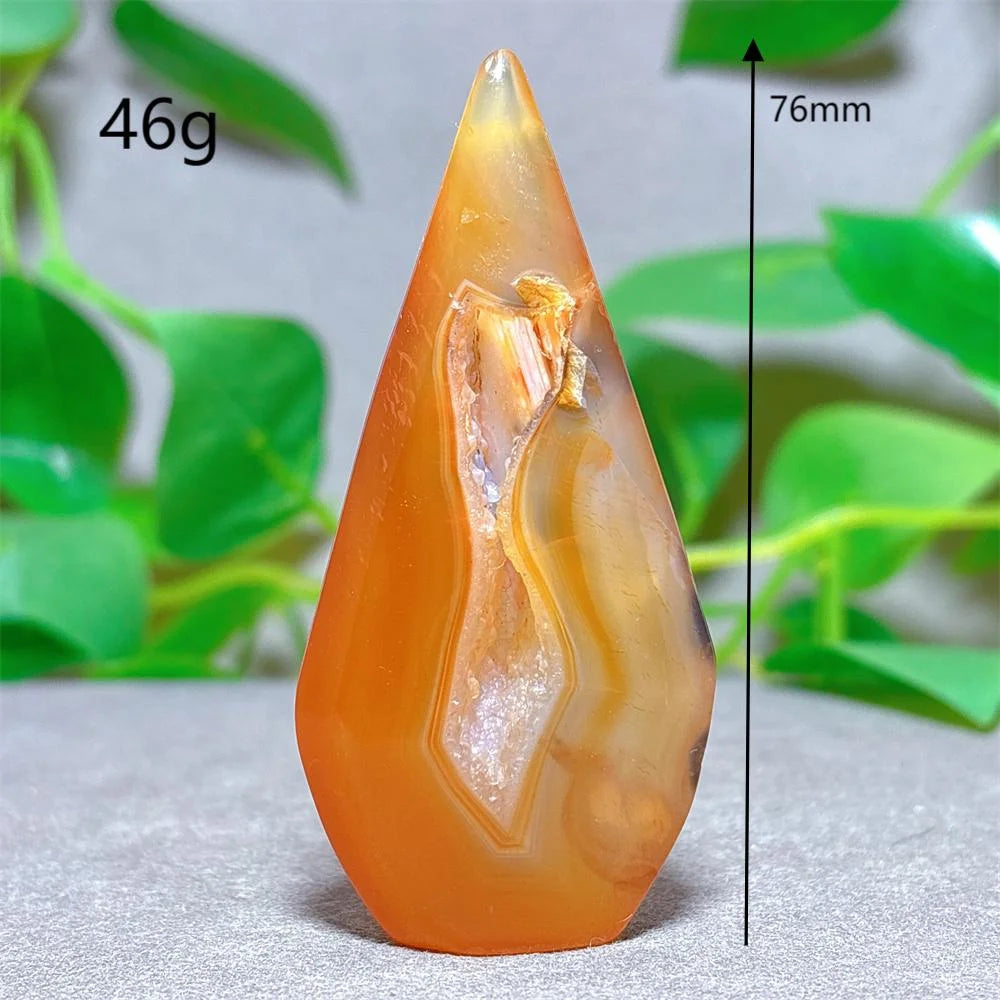 Carnelian Free Form Crystal Natural Stone Quartz