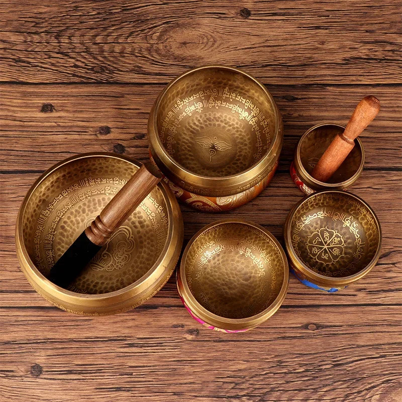 Handmade Tibetan Singing Bowls Set