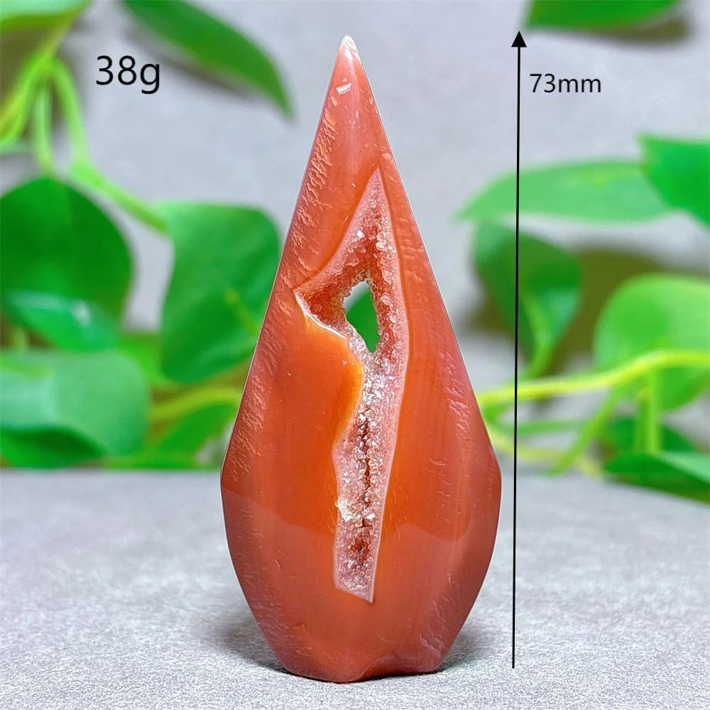 Carnelian Free Form Crystal Natural Stone Quartz