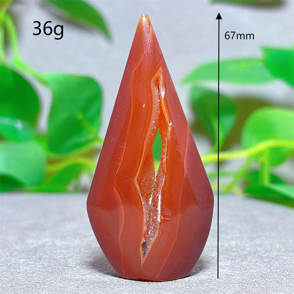 Carnelian Free Form Crystal Natural Stone Quartz