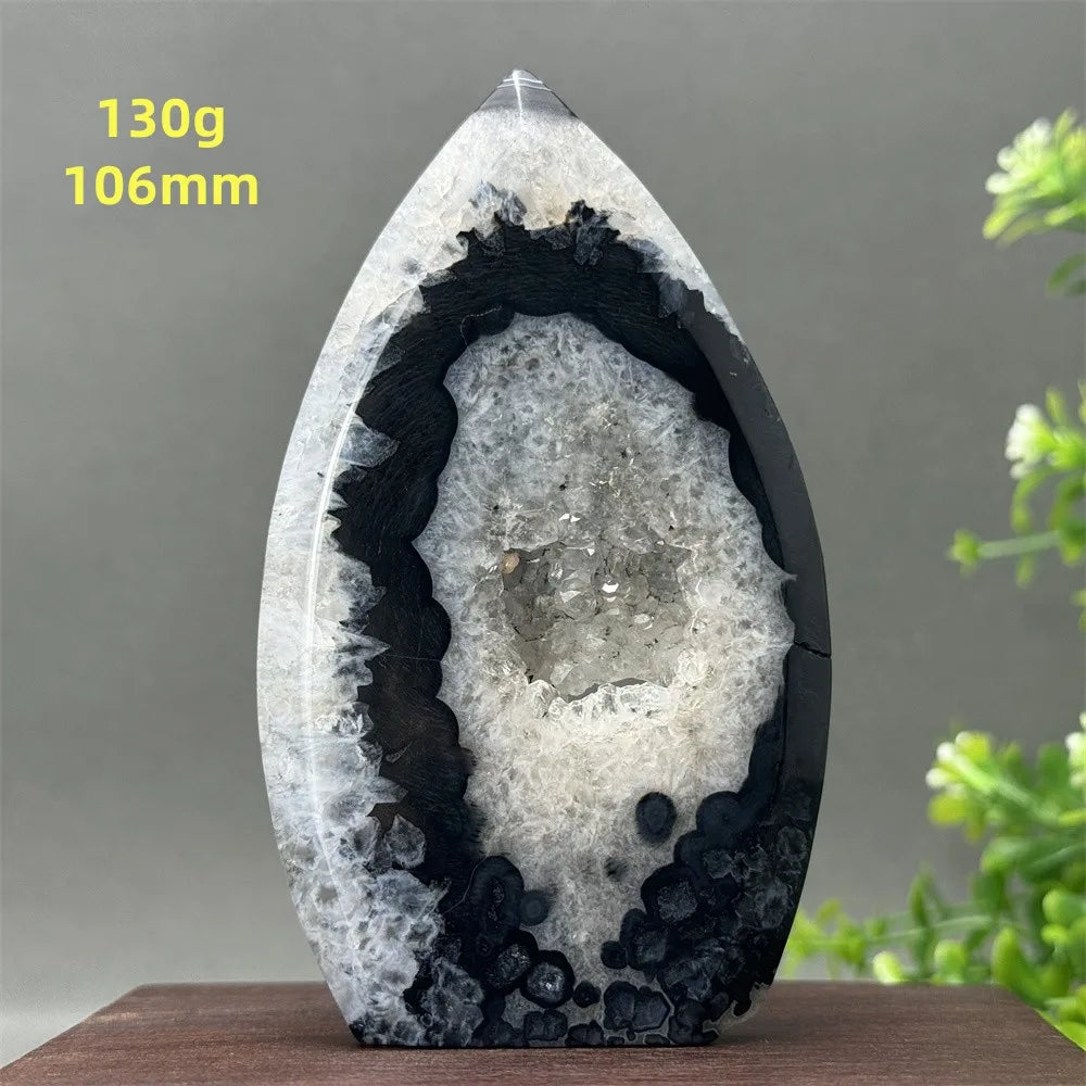 Natural Black Onyx Free Form Geode