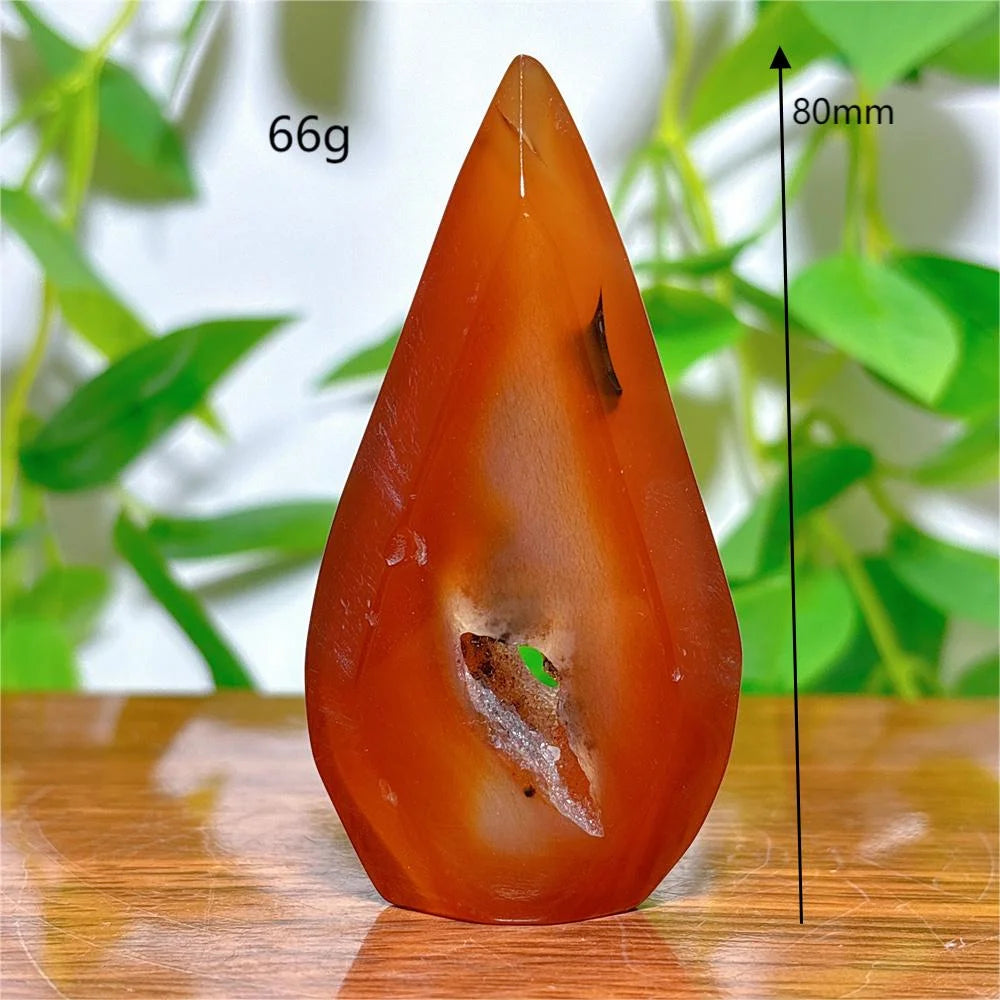 Carnelian Free Form Crystal Natural Stone Quartz