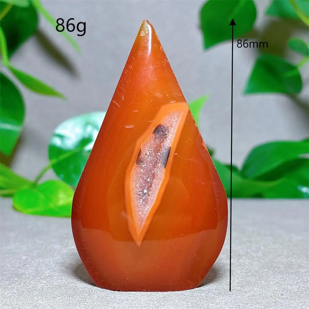 Carnelian Free Form Crystal Natural Stone Quartz