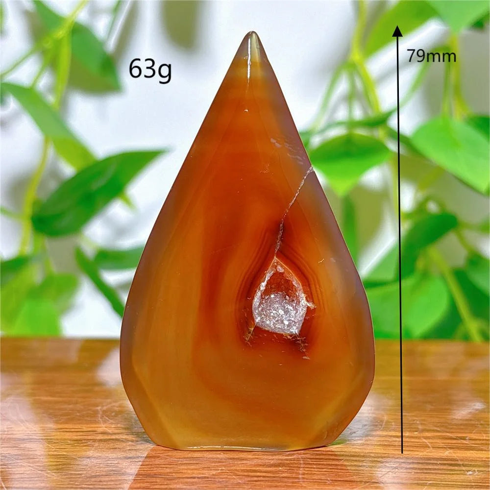 Carnelian Free Form Crystal Natural Stone Quartz