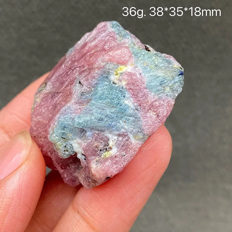 100% Rare Natural Ruby and Aquamarine Crystals