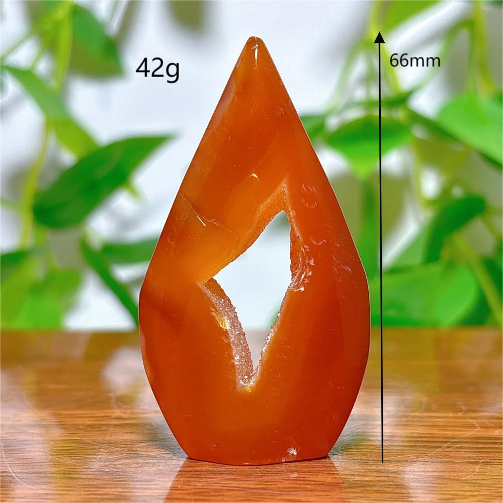 Carnelian Free Form Crystal Natural Stone Quartz