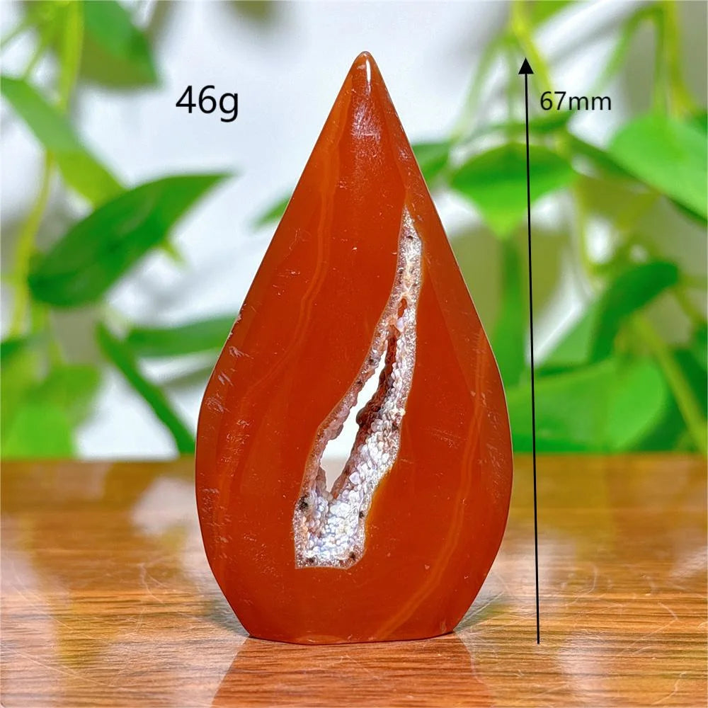 Carnelian Free Form Crystal Natural Stone Quartz