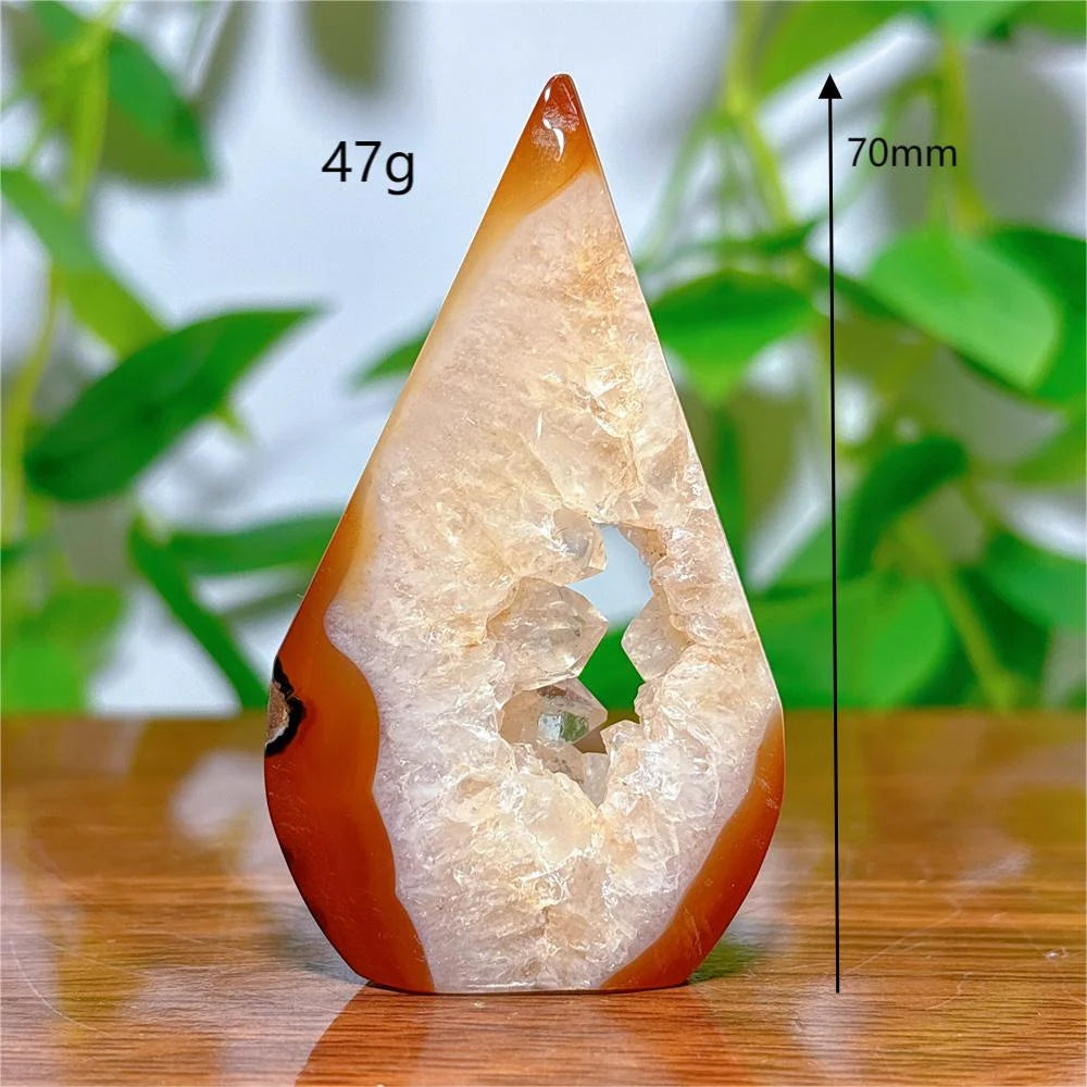 Carnelian Free Form Crystal Natural Stone Quartz